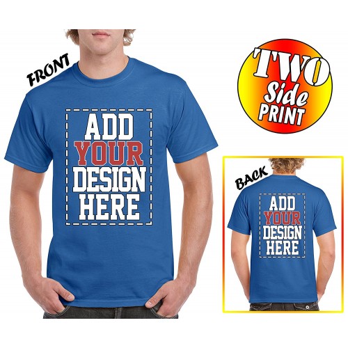 Custom 2 sided T Shirts DESIGN YOUR OWN SHIRT FRONT and BACK